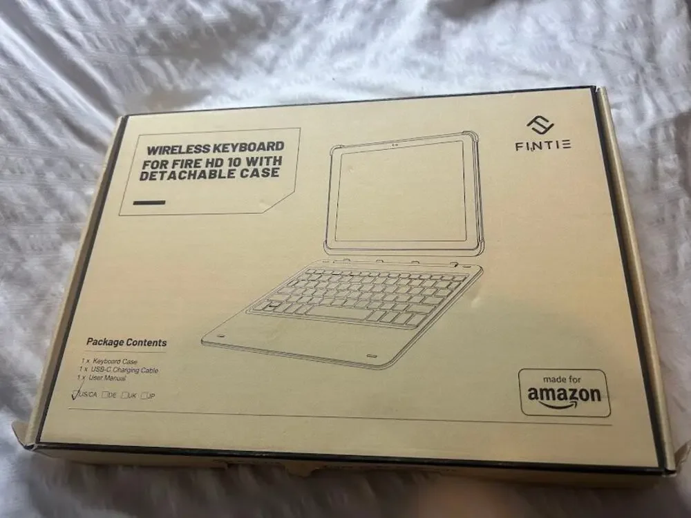 Wireless Keyboard Case For Fire HD With Detachable Case